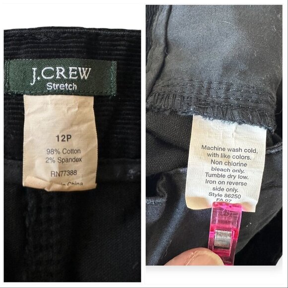 J Crew Stretch Corduroy Skirt, Size 12P, Black - Picture 3 of 8